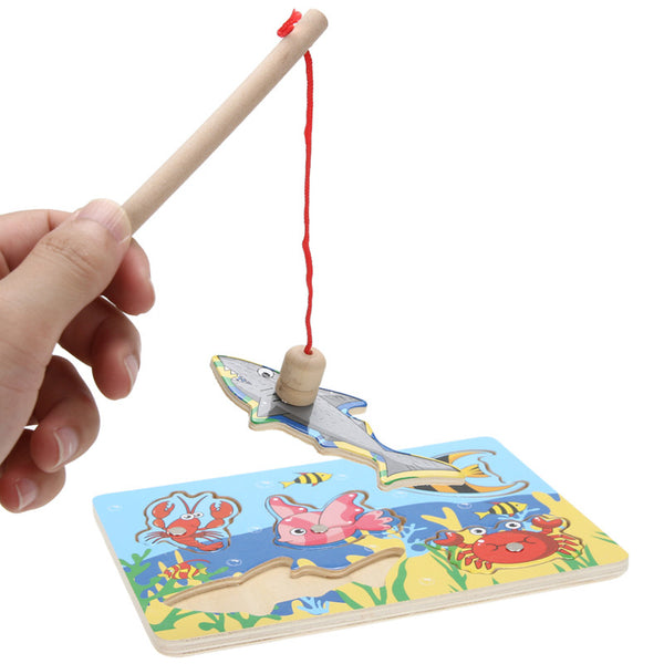 3D Wooden Magnetic Fishing Puzzle