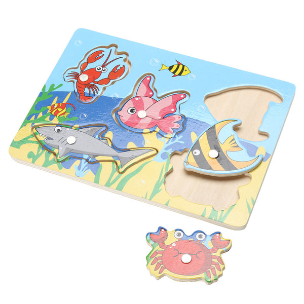 3D Wooden Magnetic Fishing Puzzle