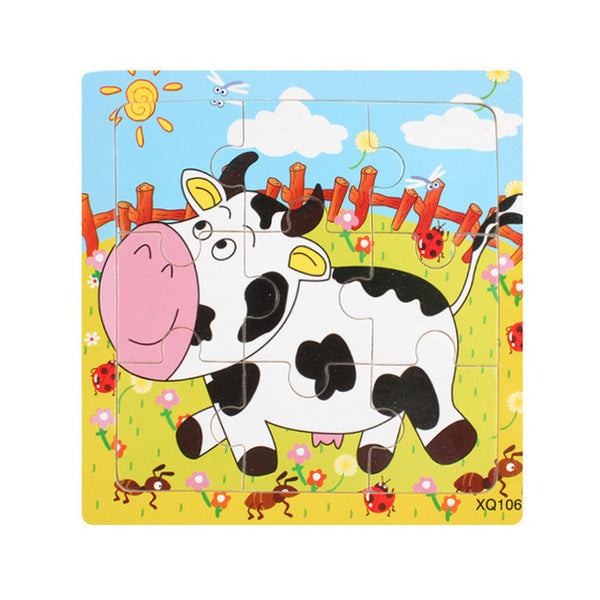 Cartoon Animal Wooden Puzzle