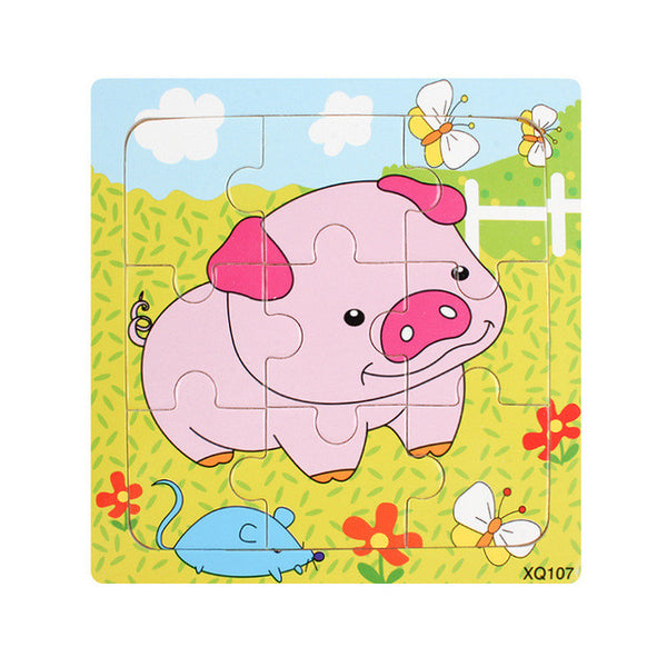 Cartoon Animal Wooden Puzzle