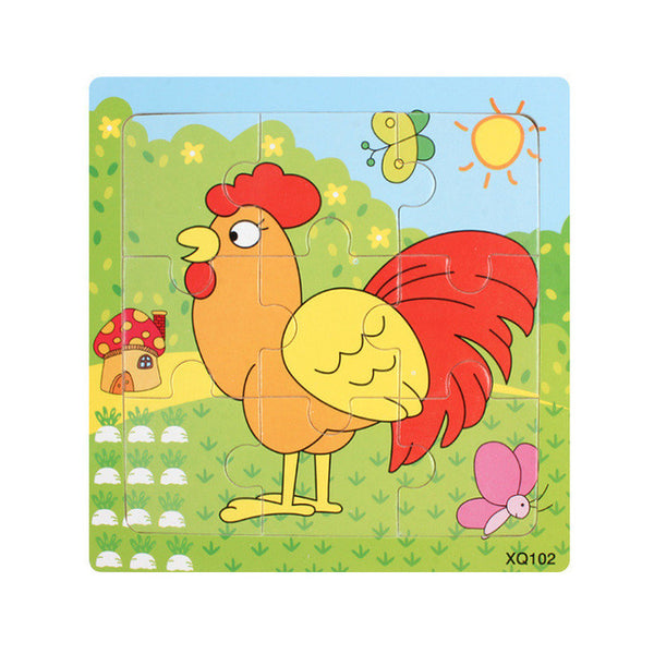 Cartoon Animal Wooden Puzzle
